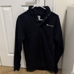 Champion Black High-Collar Sweatshirt